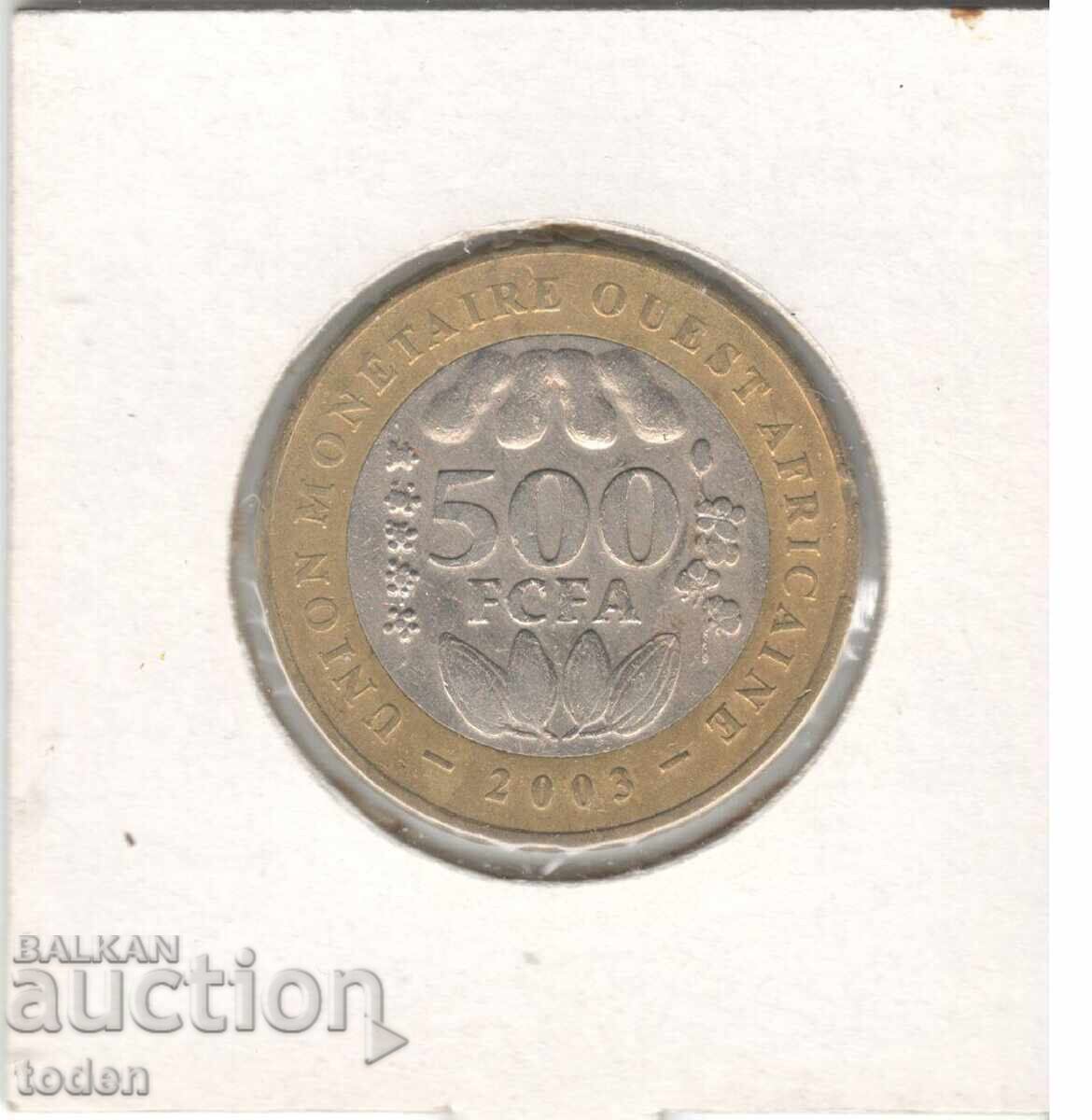 Auction Western Africa(BCEAO)-500 Francs-2003-KM# 15 Auction Western Africa(BCEAO)-500 Francs-2003-KM# 15