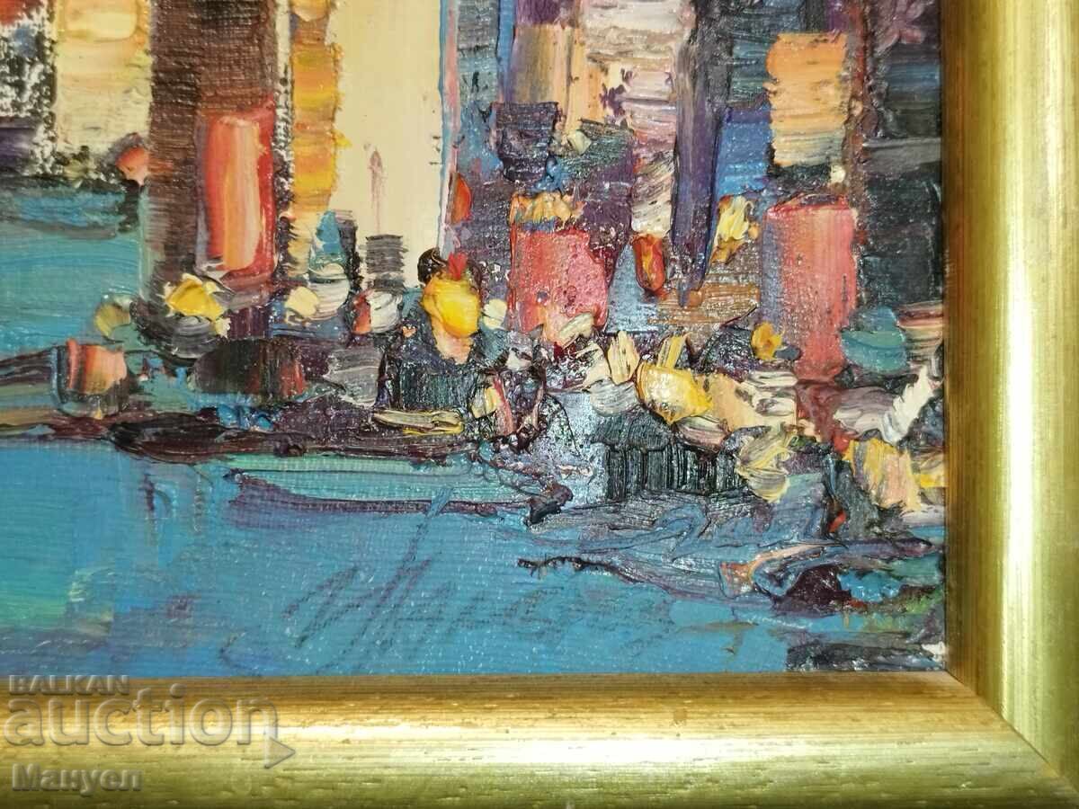 Licitație Pictură de Ivan Lambrov „Noaptea la New York”. Licitație Pictură de Ivan Lambrov „Noaptea la New York”.