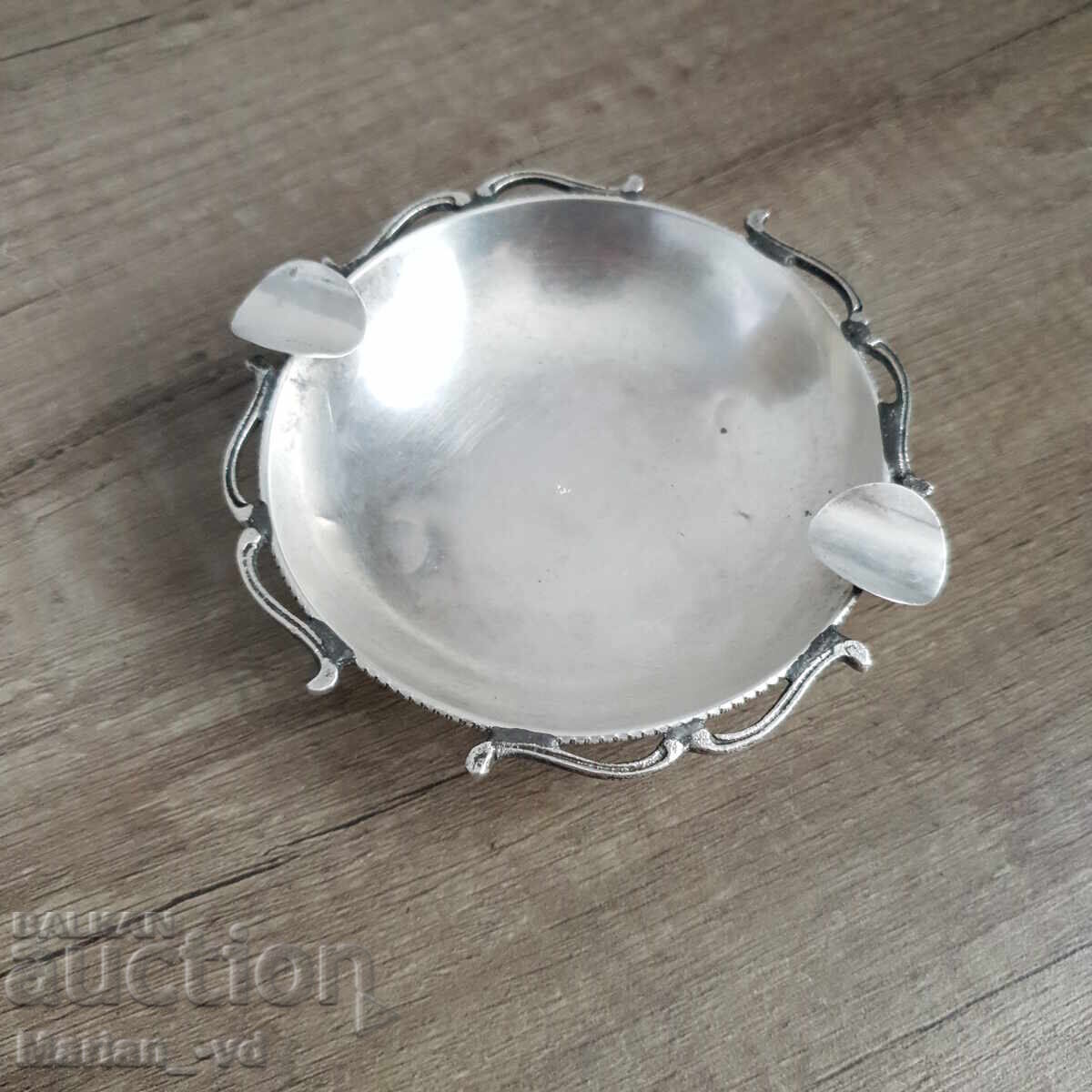 Old silver-plated ashtray - 6 Old silver-plated ashtray - 6