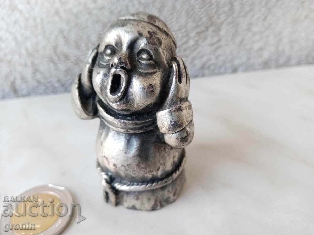 Figure, marked, Italy, monk singing, vintage, Italy, Pewter - 5 Figure, marked, Italy, monk singing, vintage, Italy, Pewter - 5