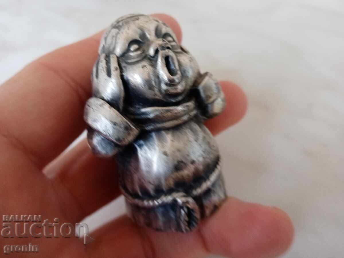Figure, marked, Italy, monk singing, vintage, Italy, Pewter - 6 Figure, marked, Italy, monk singing, vintage, Italy, Pewter - 6