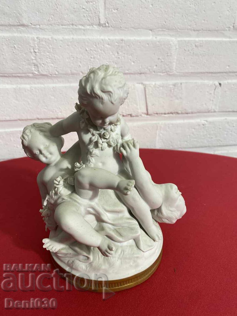 A beautiful biscuit porcelain figure with markings