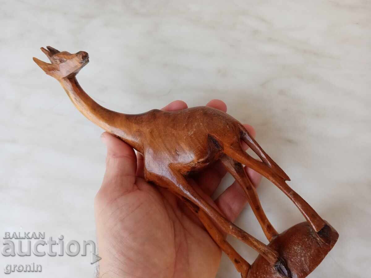 Giraffe, Africa, wood carving, figure, mahogany, with price 58.00 BGN | € 29.65 Giraffe, Africa, wood carving, figure, mahogany, with price 58.00 BGN | € 29.65
