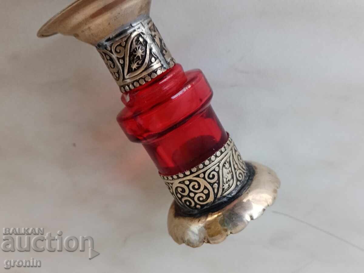 Delivery of Glass and metal, candlestick, silver-plated Morocco, RRR,