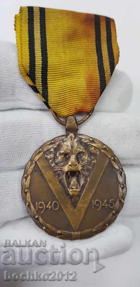 Collectible bronze war medal 1940-1945 - Belgium Collectible bronze war medal 1940-1945 - Belgium
