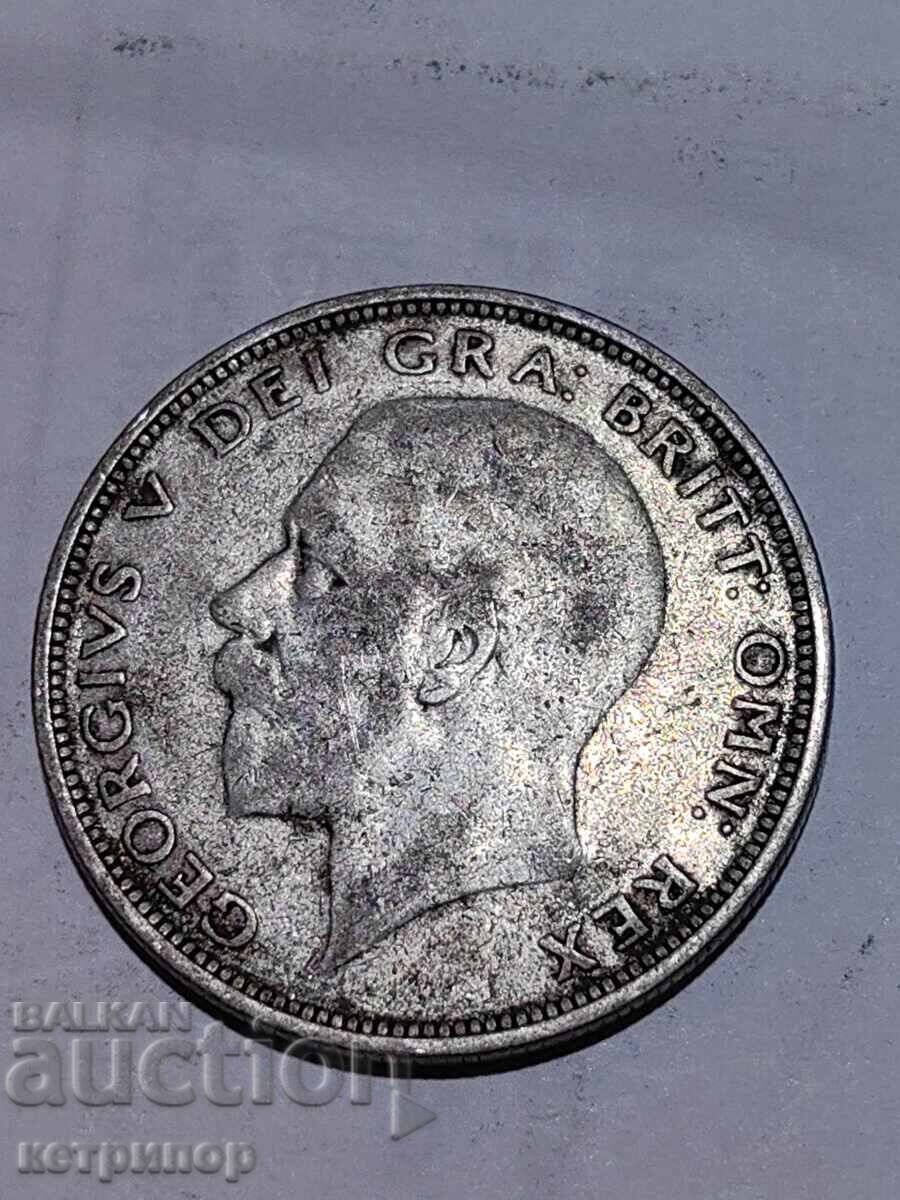 1/2 крона краун Великобритания 1927 г сребърна с цена € 20.00 | 39.12 лв.