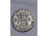 1/2 coroană coroană Marea Britanie 1928 argint