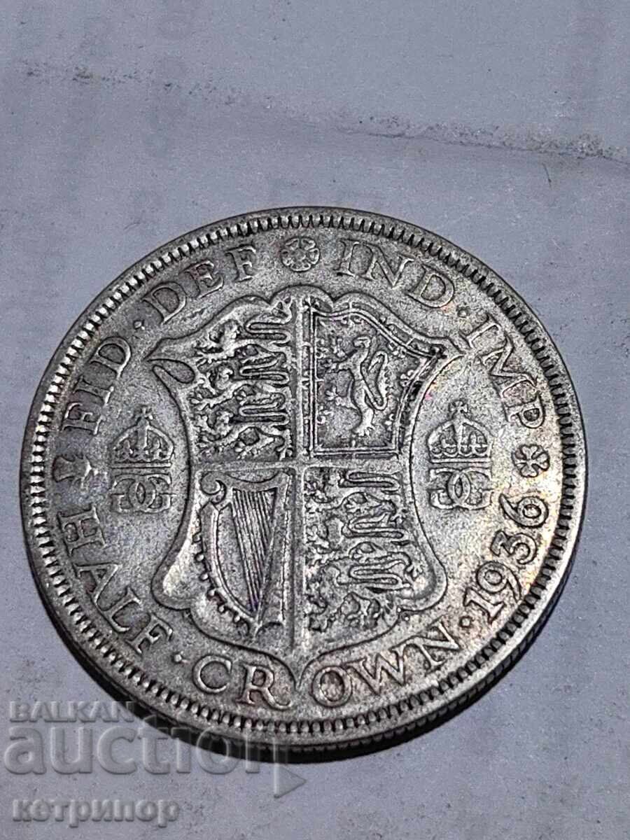 1/2 Crown Crown Great Britain 1936 Silver