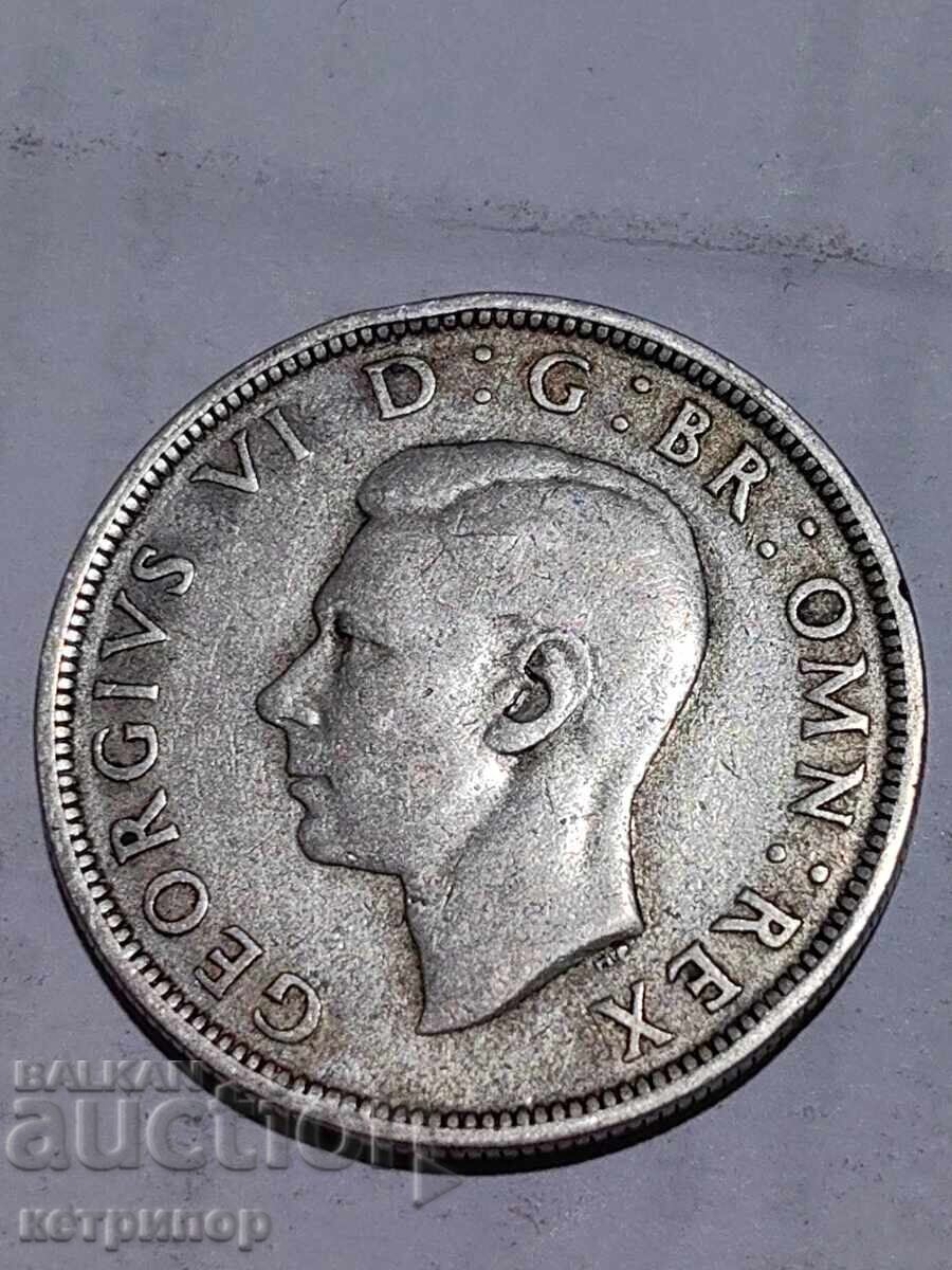 1/2 крона краун Великобритания 1937 г сребърна с цена € 20.00 | 39.12 лв.