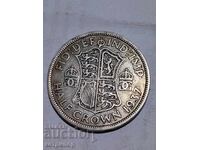 1/2 coroană coroană Marea Britanie 1937 argint