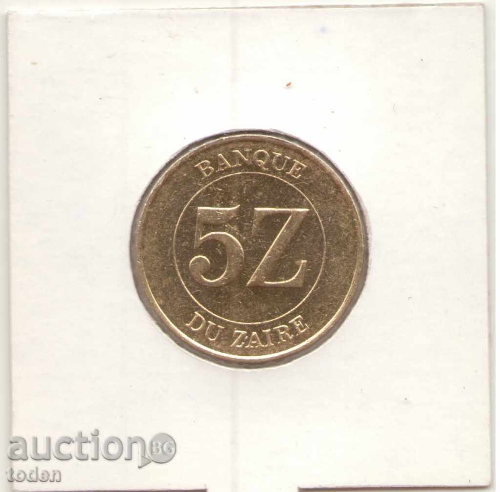 Auction Zaire-5 Zaïres-1987-KM# 14 Auction Zaire-5 Zaïres-1987-KM# 14