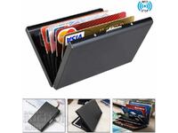 Metal wallet for credit cards, debit cards documents