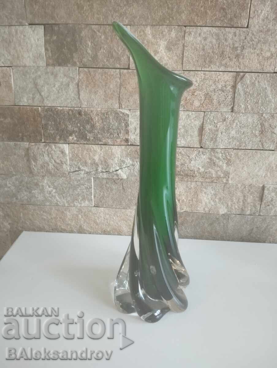 Beautiful vase of colored blown glass - 5