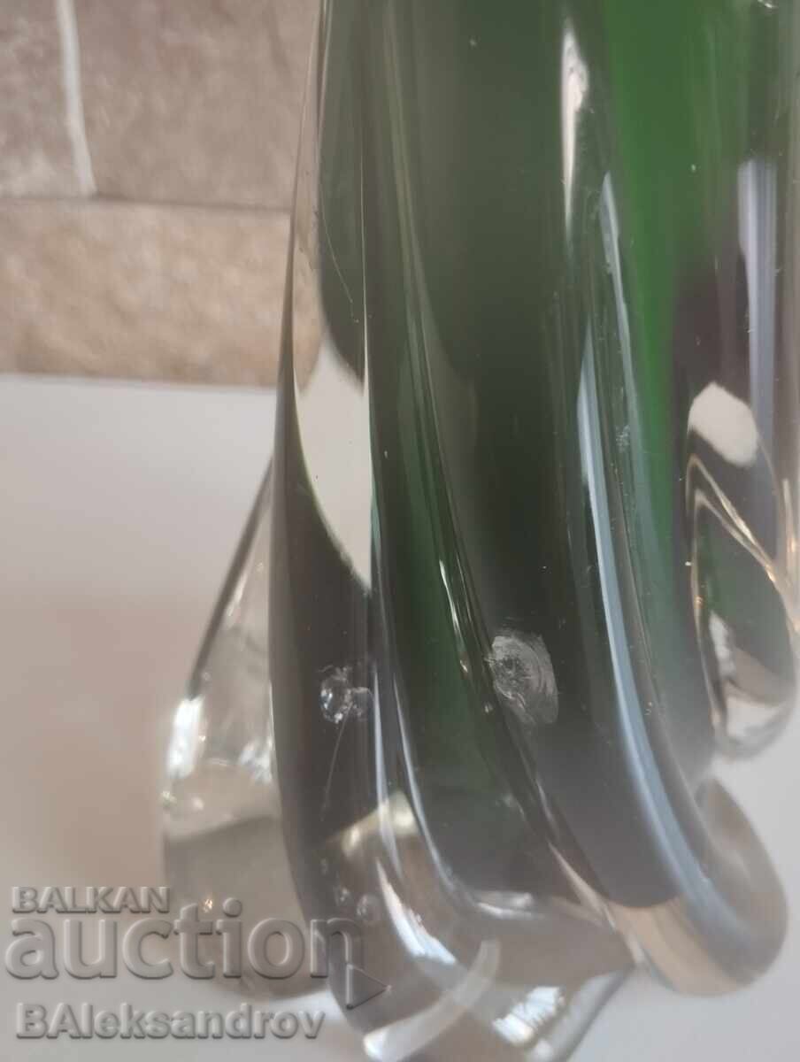 Beautiful vase of colored blown glass - 6