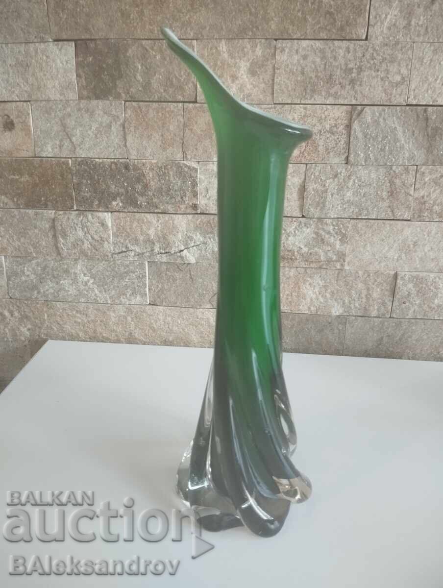 Beautiful vase of colored blown glass