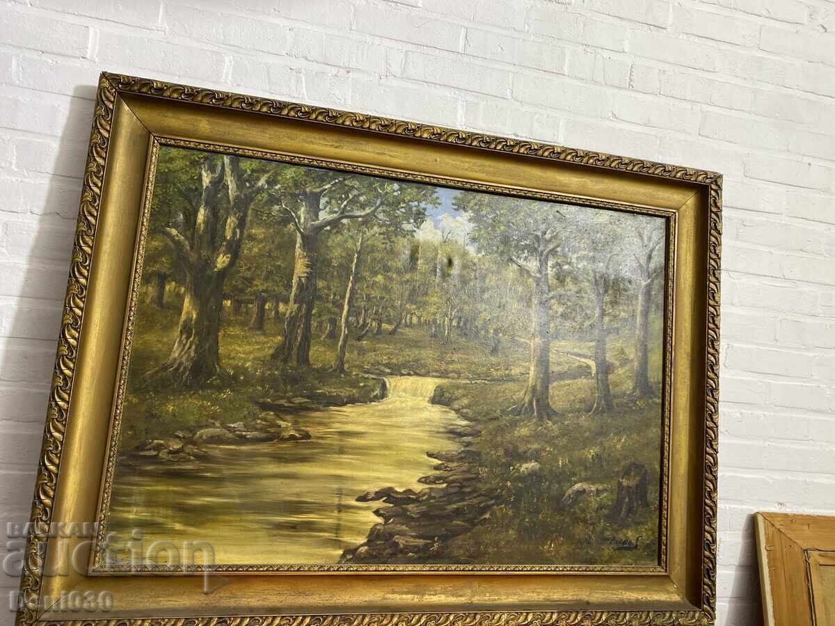 Unique large original oil on canvas painting