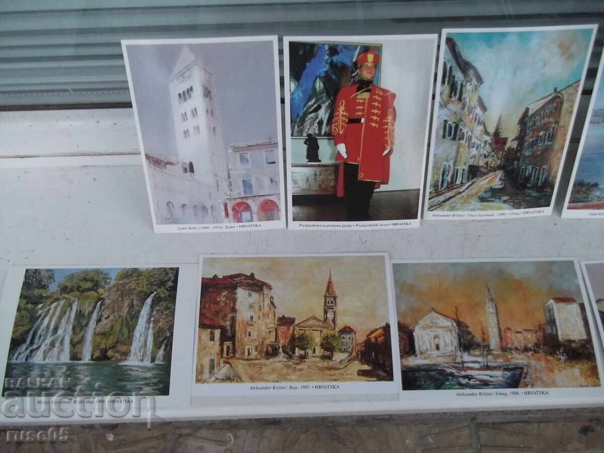 Аукцион Комплект от 10 бр. хърватски пощенски картички Аукцион Комплект от 10 бр. хърватски пощенски картички