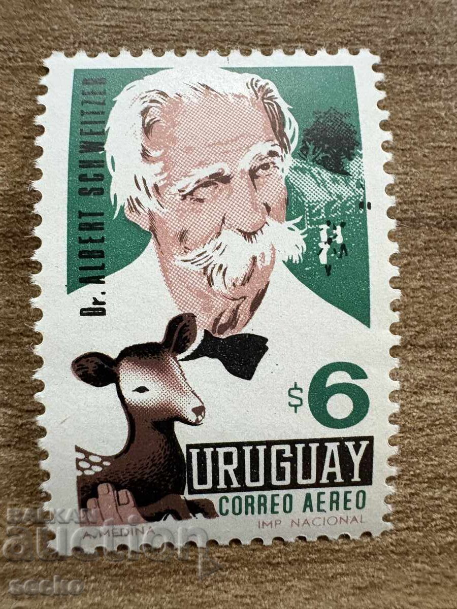 Uruguay - Airmail - Albert Schweitzer (1967) MNH