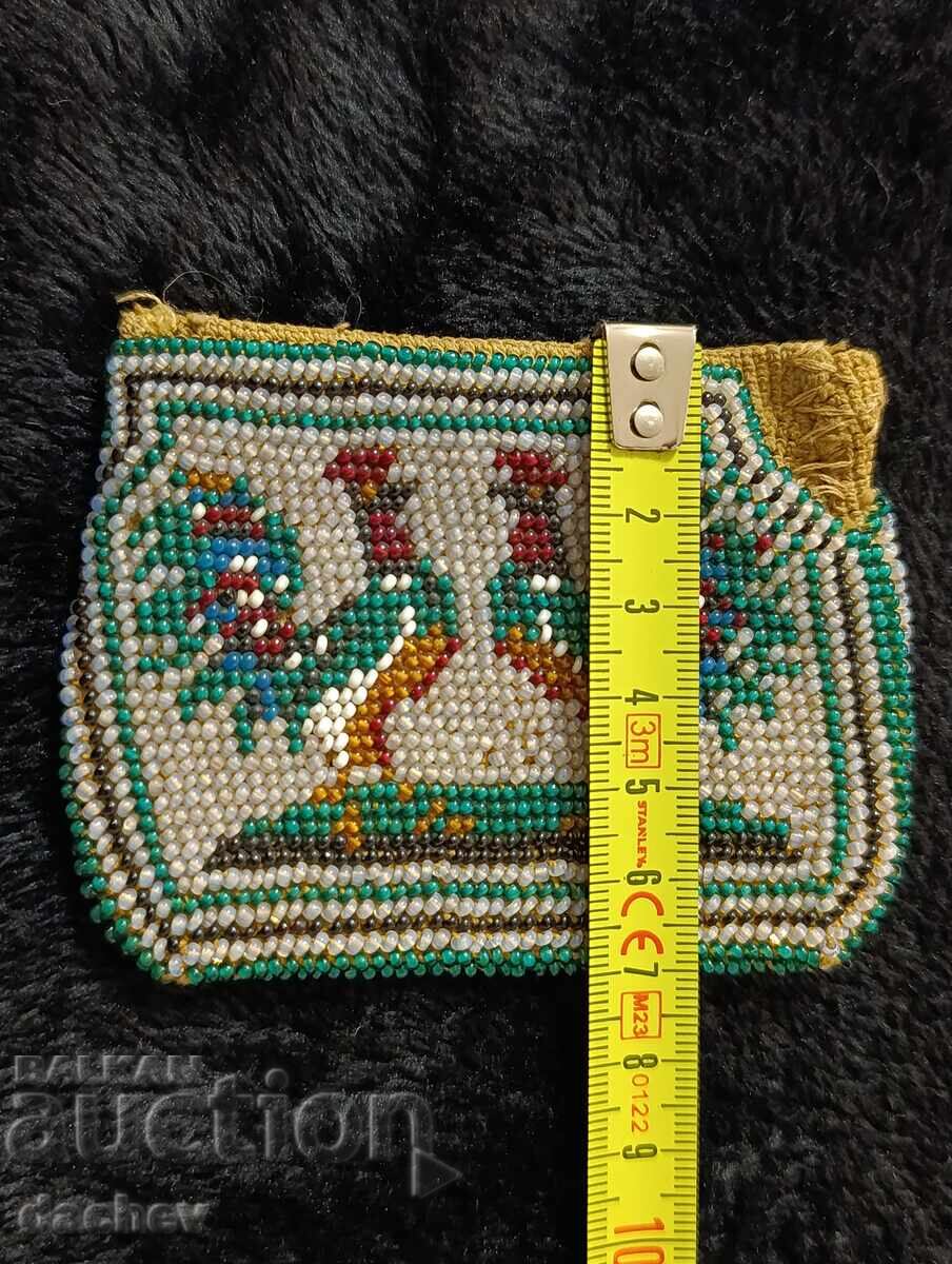 Παλιό πορτοφόλι με χάντρες με κοστούμι μπλουζ με χάντρες ΡΟΤΣ pungia - 6