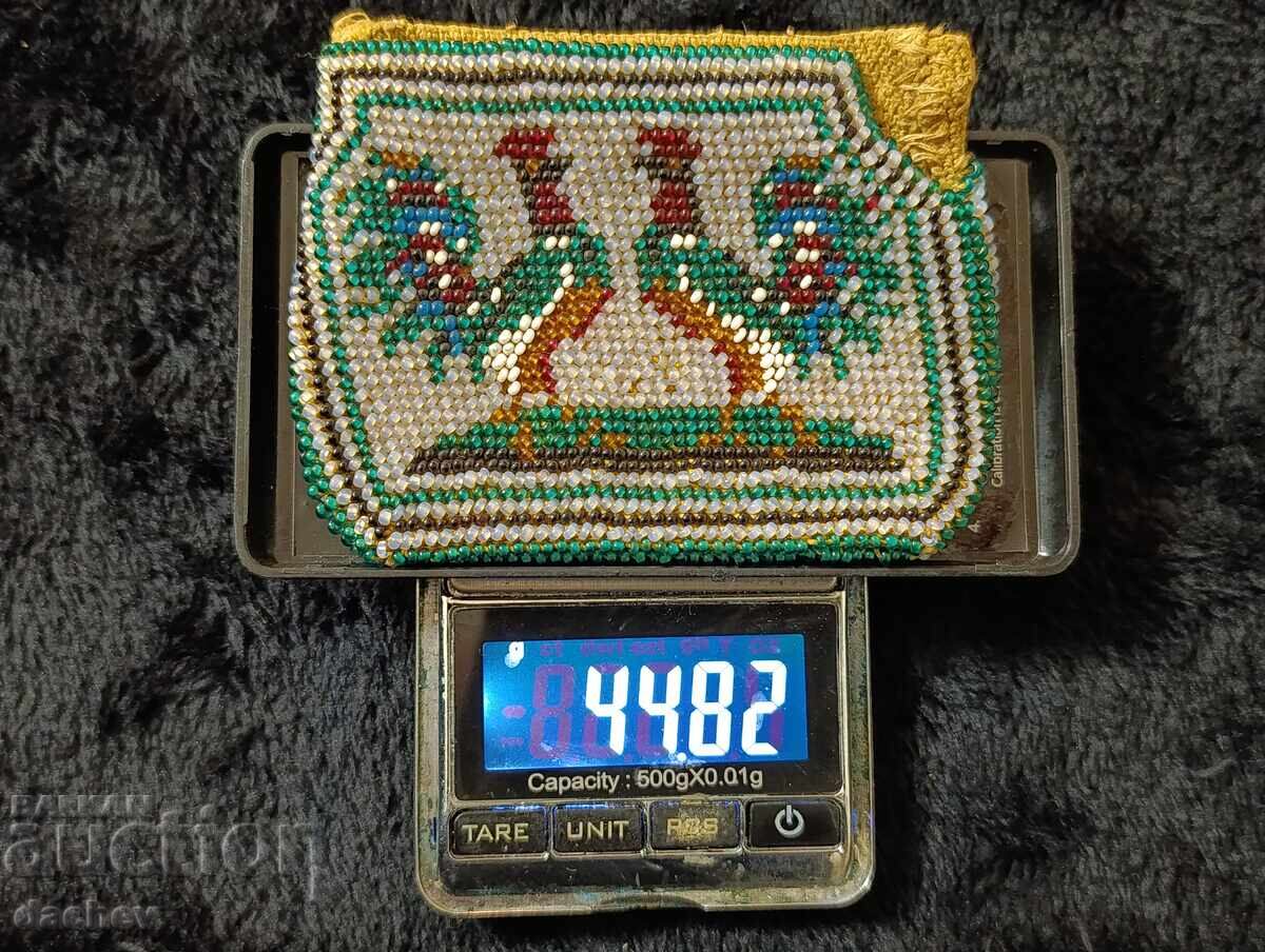 Παλιό πορτοφόλι με χάντρες με κοστούμι μπλουζ με χάντρες ΡΟΤΣ pungia - 7