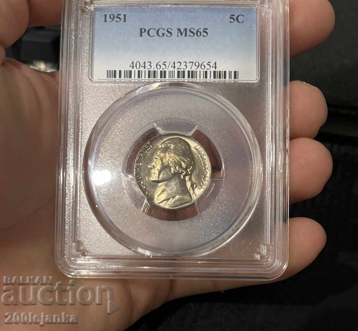 5 cents 1951 MS65 PCGS