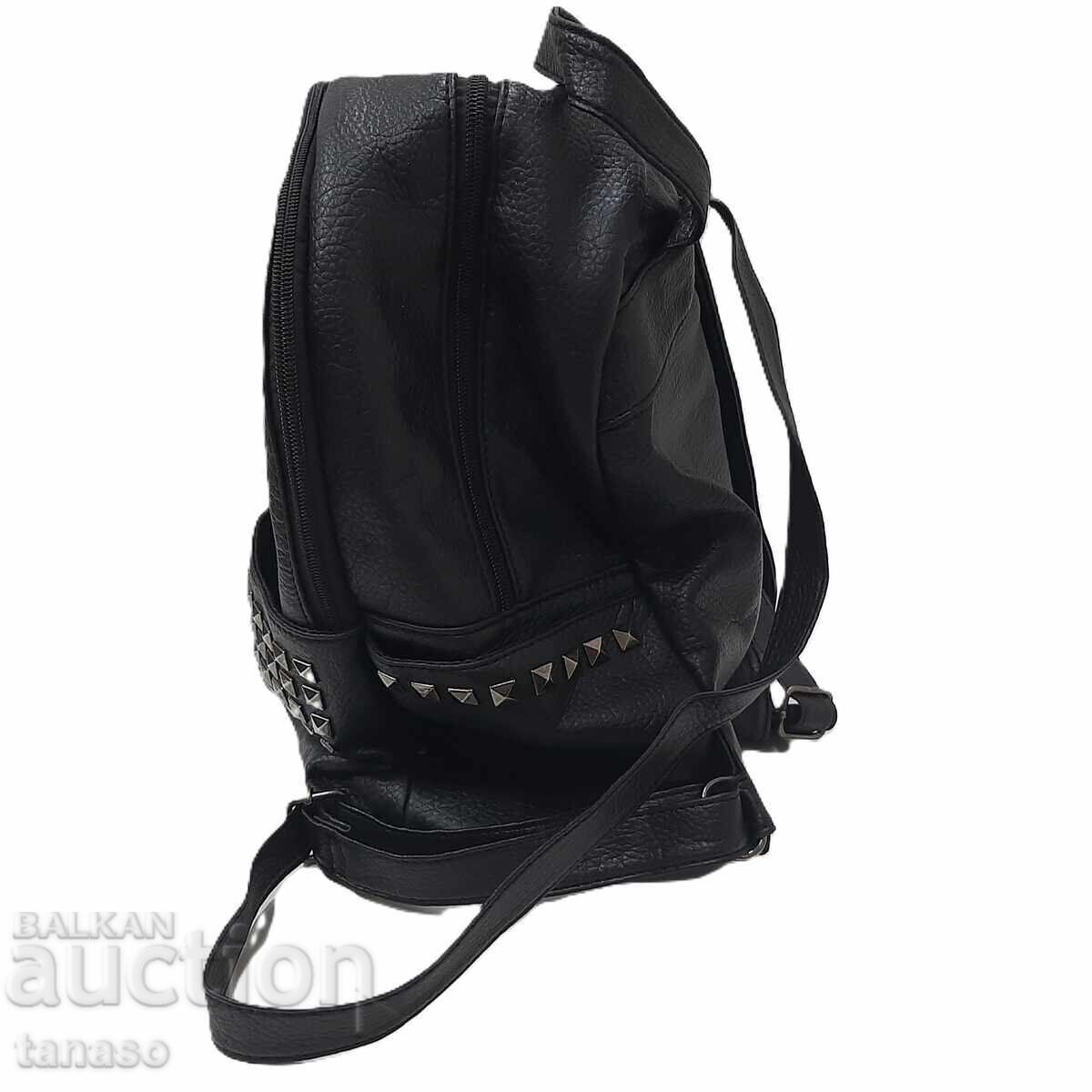 Faux leather backpack(17.3) - 6