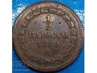 1/2 bayoko 1850 Vatican ROME 23mm bronze