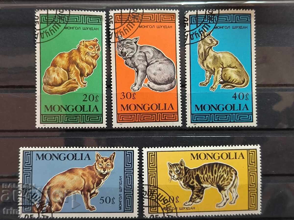 Mongolia 1987 Cats