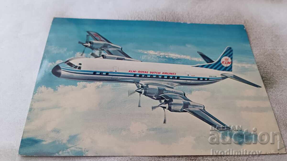 KLM Jet Electra Postcard