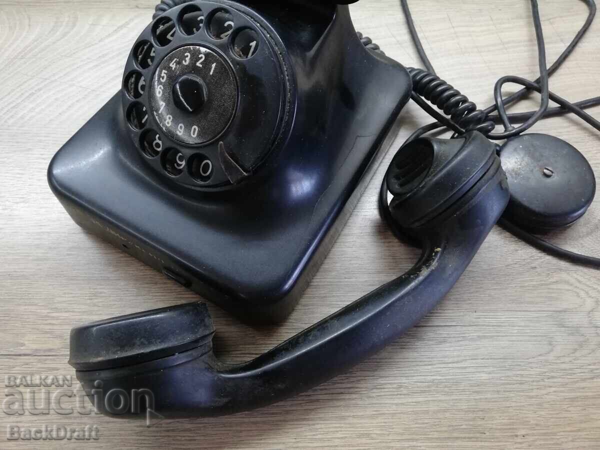 Old WW2 Imperial German Bakelite Telephone Siemens - 5