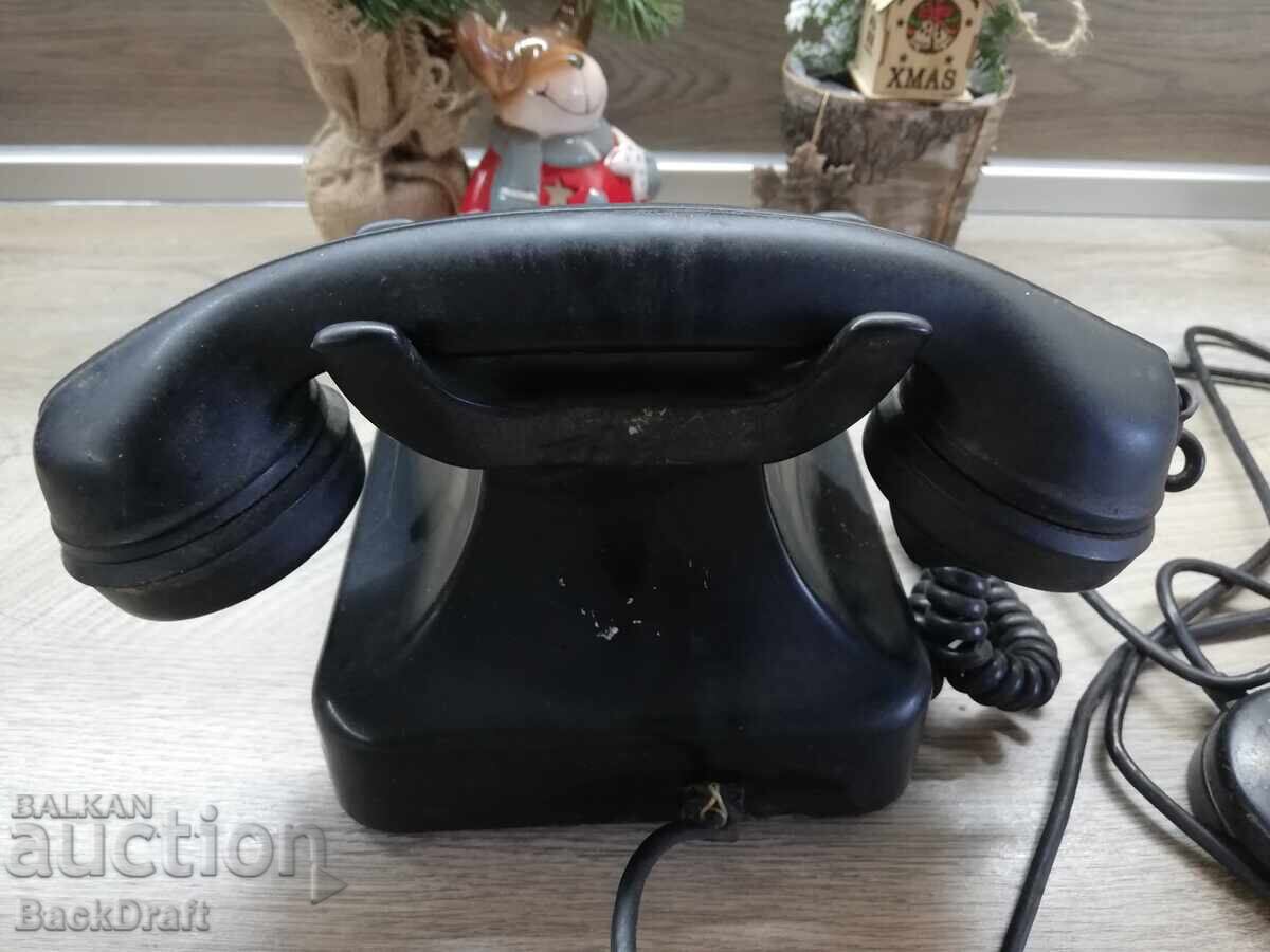 Old WW2 Imperial German Bakelite Telephone Siemens - 7