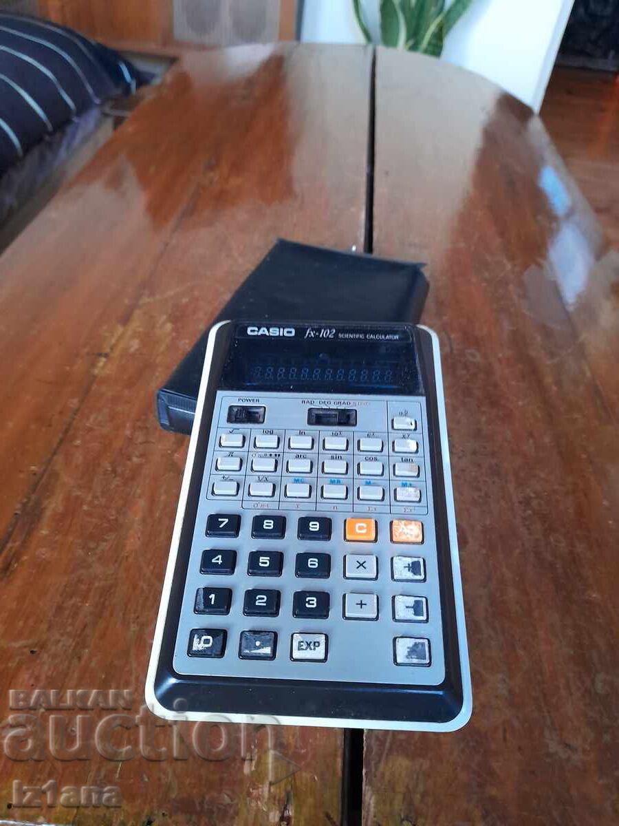 Old Casio FX-102 calculator with price 65.00 BGN | € 33.23