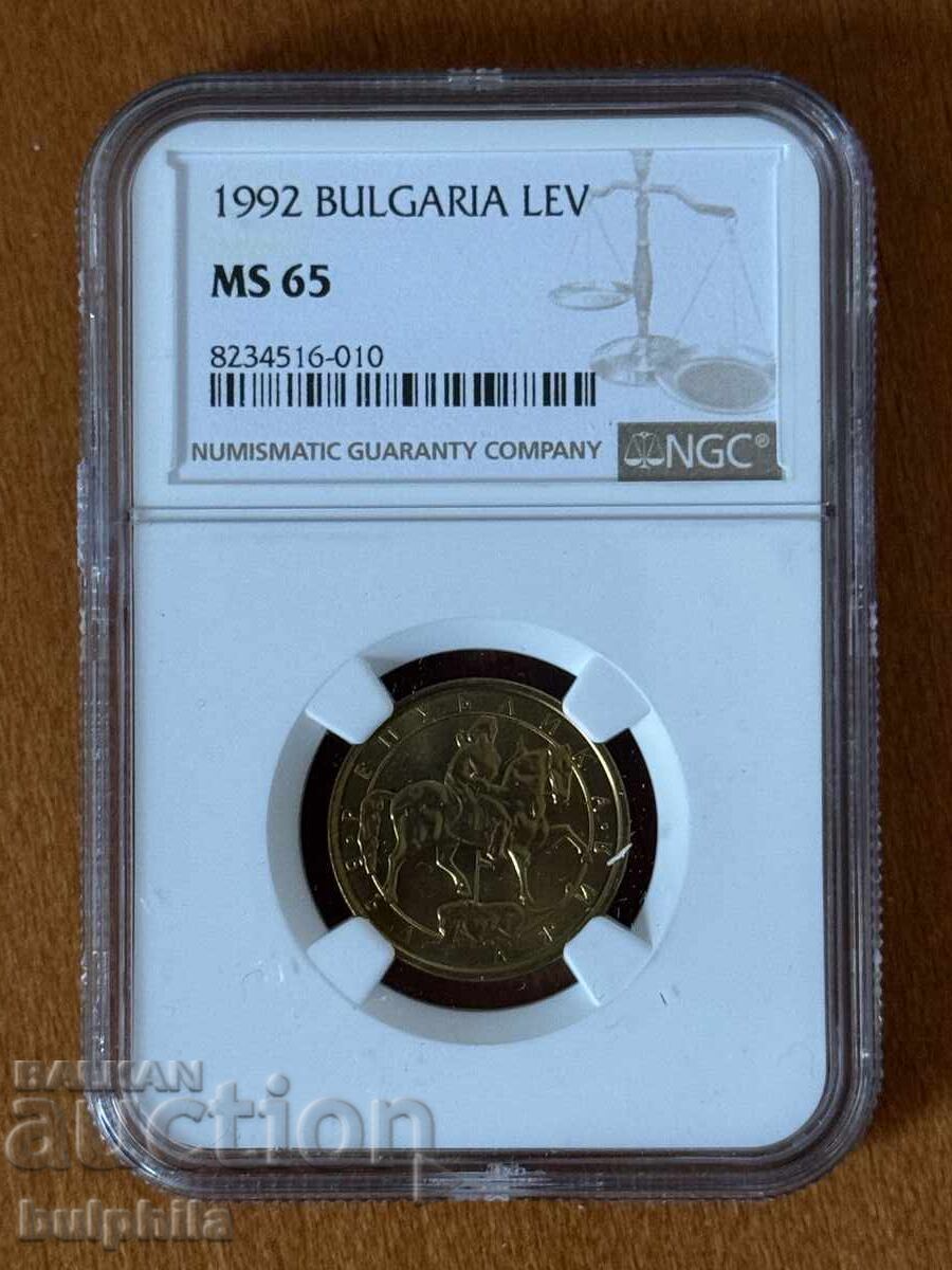 1 lev 1992 NGC MS 65