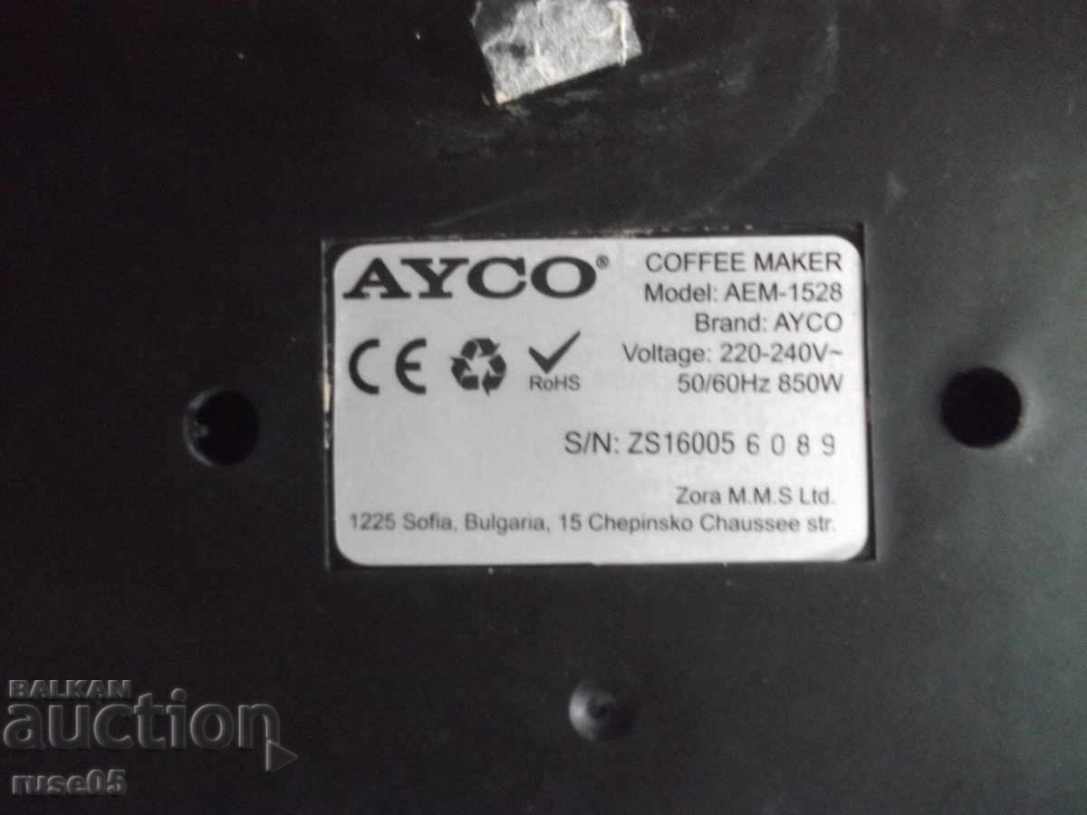 Coffee machine "AYCO - AEM-1528" - 6 Coffee machine "AYCO - AEM-1528" - 6
