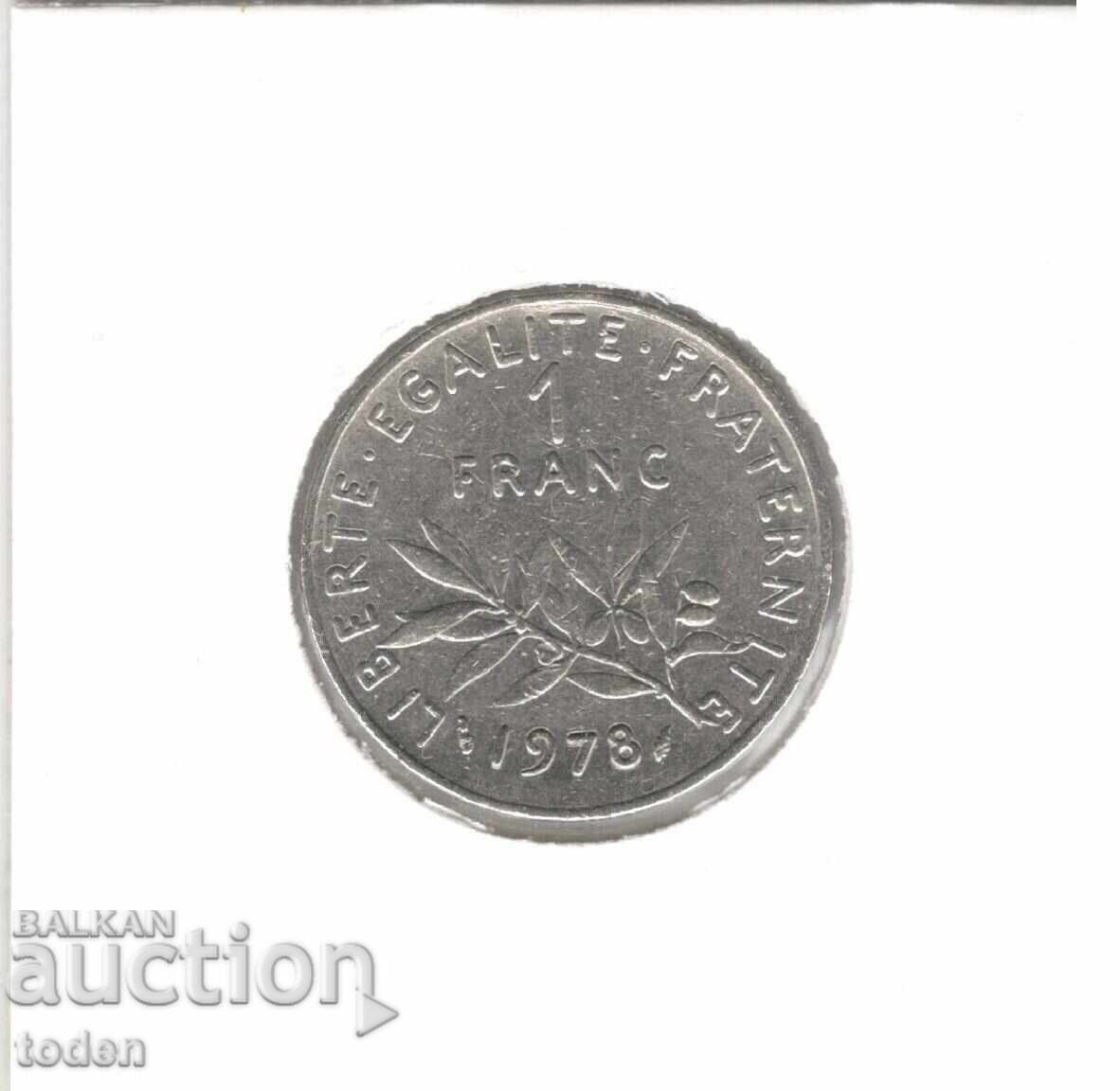 Auction  France-1 Franc-1978-KM# 925.1-Signature "O. Roty"