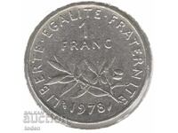 Franța-1 Franc-1978-KM# 925.1-Semnătura „O. Roty”