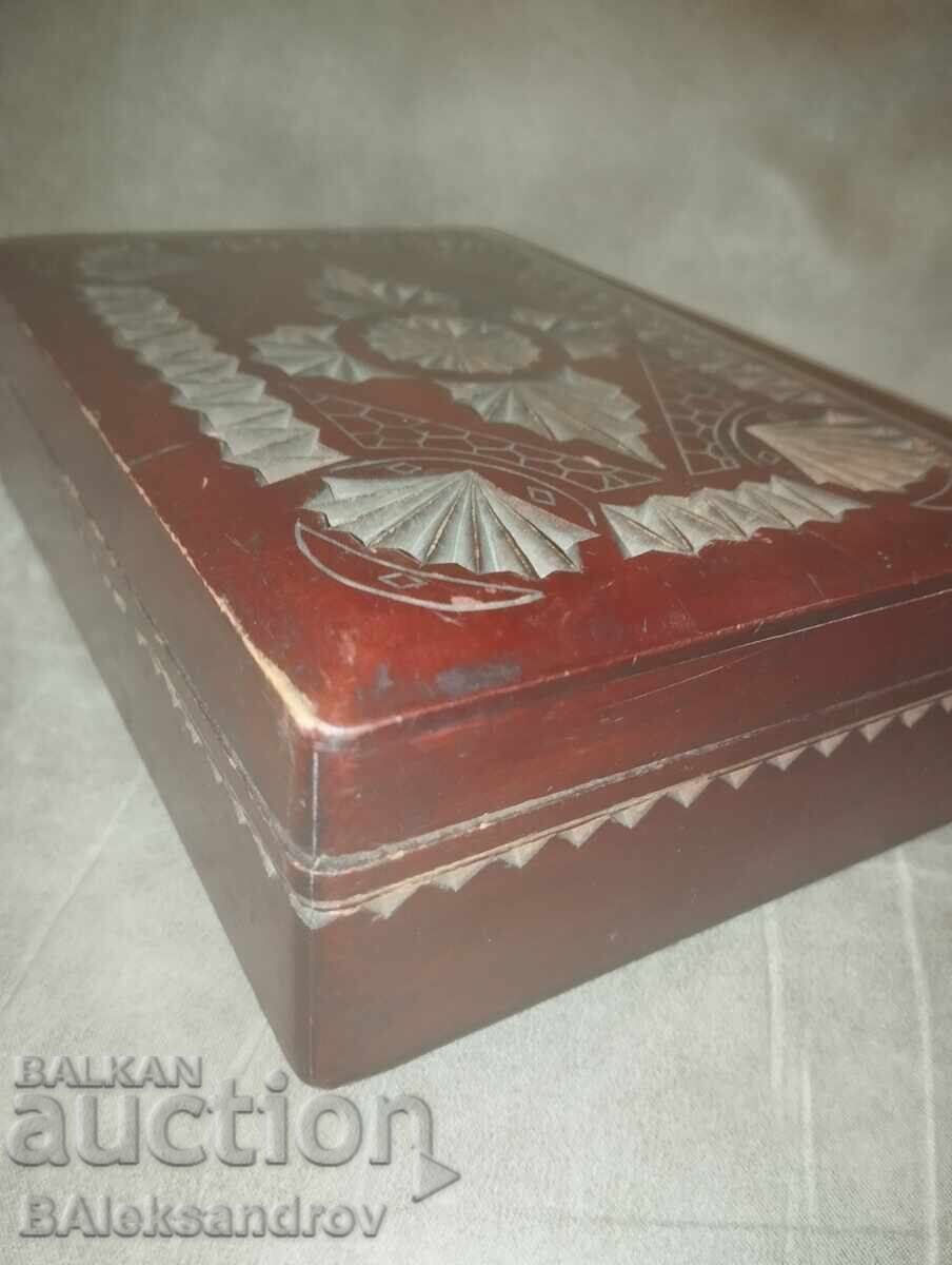 Interesting carved wooden box with price 13.00 BGN | € 6.65 Interesting carved wooden box with price 13.00 BGN | € 6.65