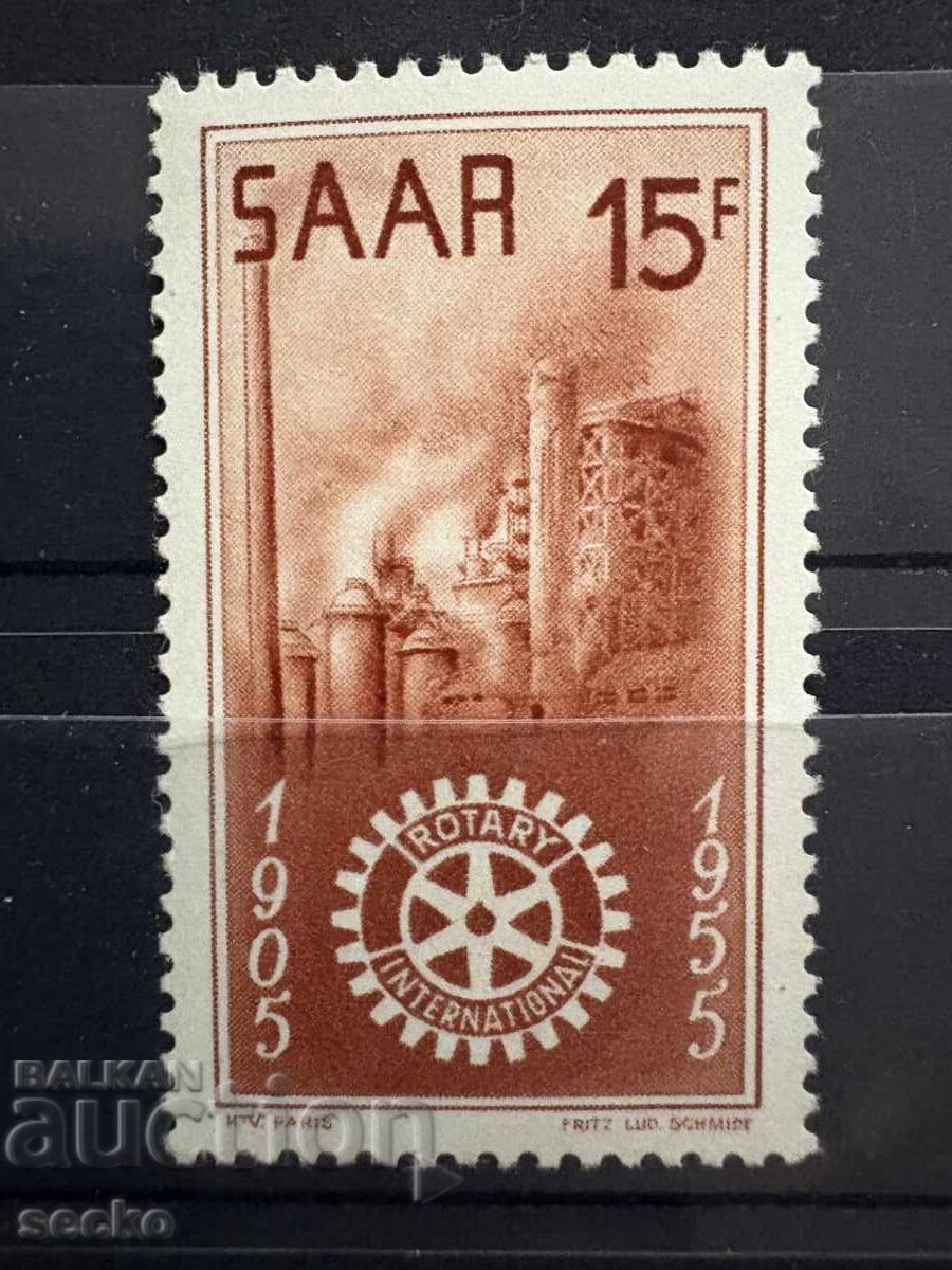 Saarland - 50 de ani Rotary International (1955) MNH