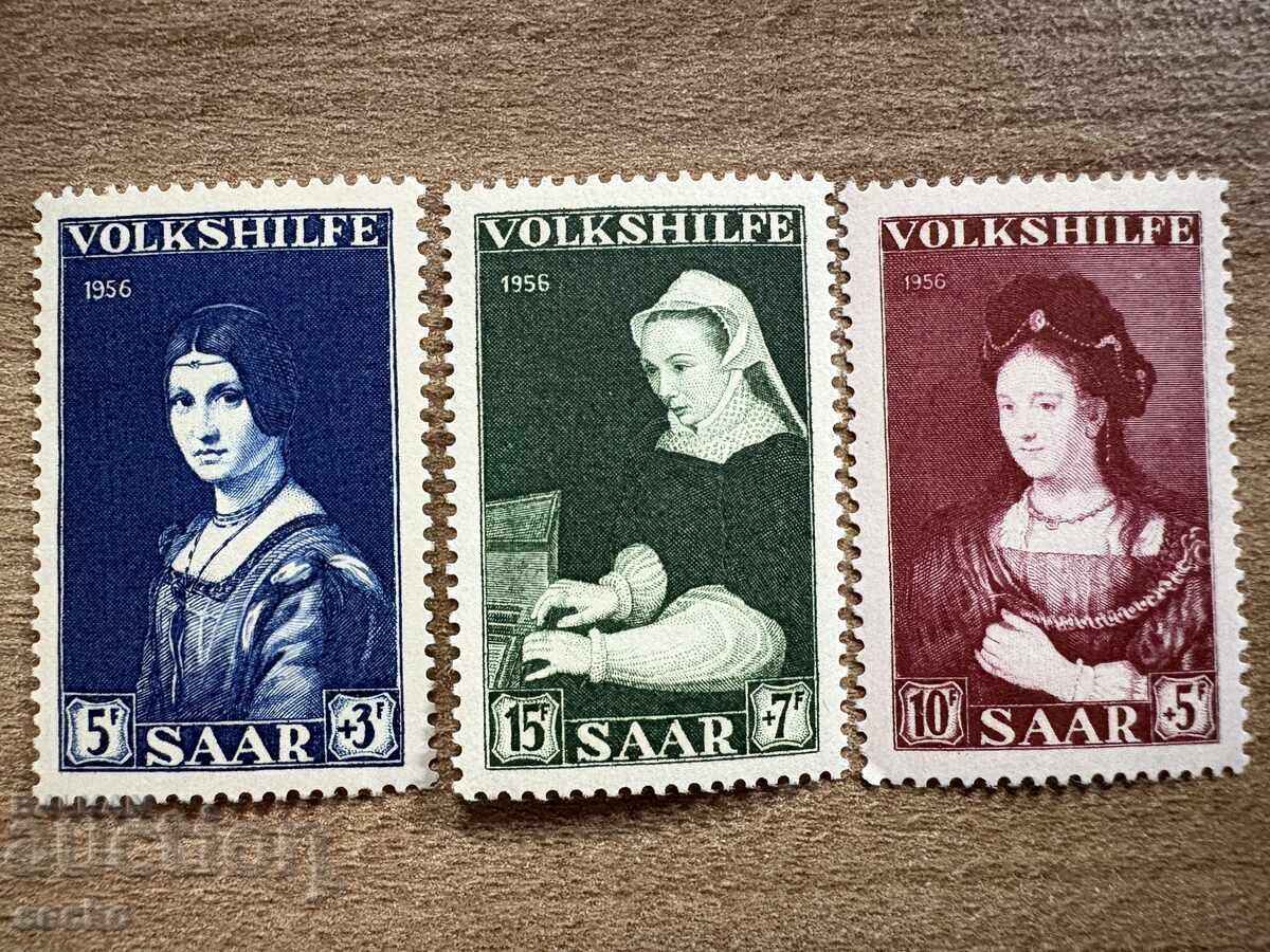 Saarland - Charity stamps - Paintings (1956) MNH