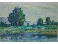 Pictură veche bulgară, peisaj forestier