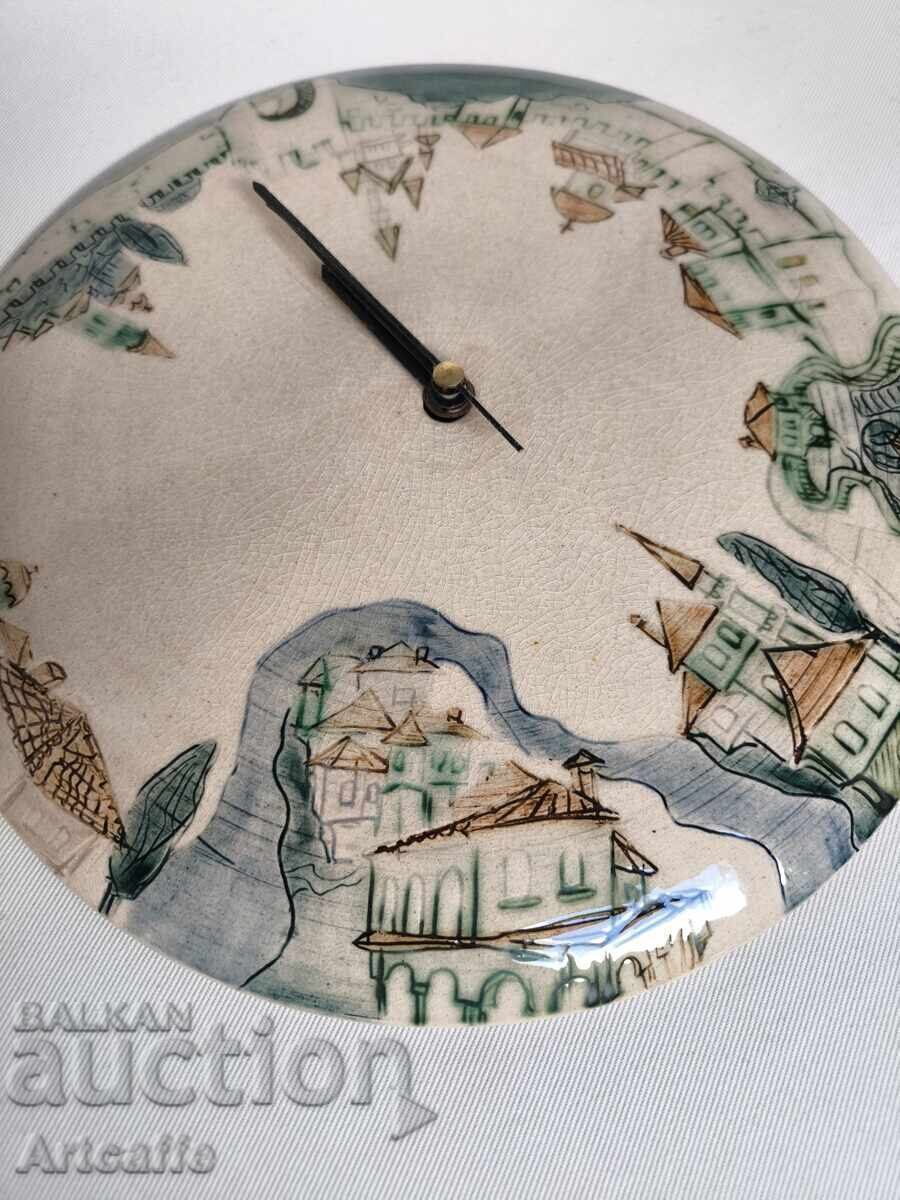 Painted ceramic clock with price € 130.00 | 254.26 BGN
