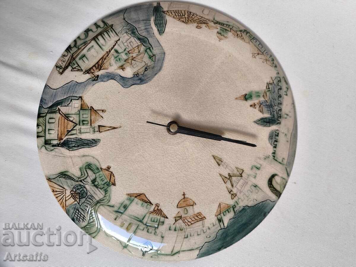 Painted ceramic clock - 5
