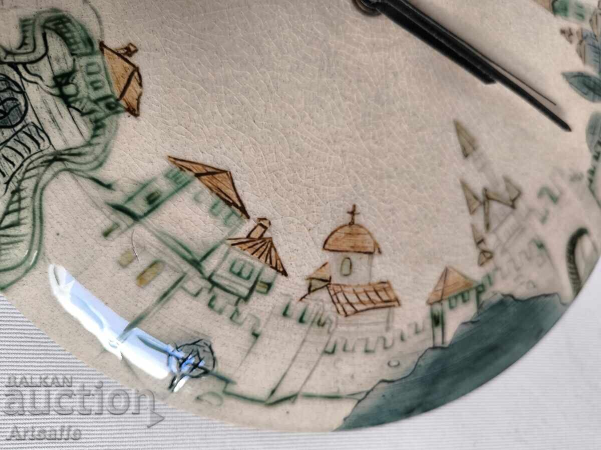 Painted ceramic clock - 6