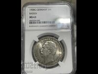 3 γραμματόσημα 1908 MS63 NGC Baden