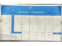 calendar-organizator din 1990 al LEVSKI SPARTAC