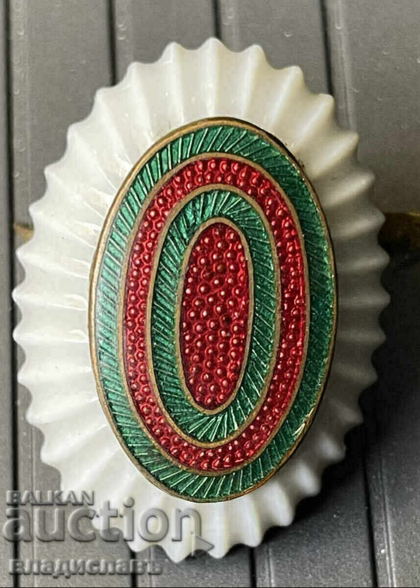 Excellently preserved Kingdom of BULGARIA cockade, porcelain and enamel! Excellently preserved Kingdom of BULGARIA cockade, porcelain and enamel!