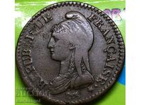 France 1 Decim LaN 6 (1797-1798) 20.25g Bronze