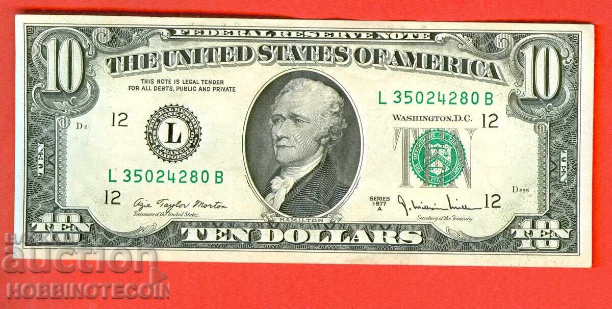 USA USA 10 $ - L - issue issue 1977 A aUNC UNC USA USA 10 $ - L - issue issue 1977 A aUNC UNC
