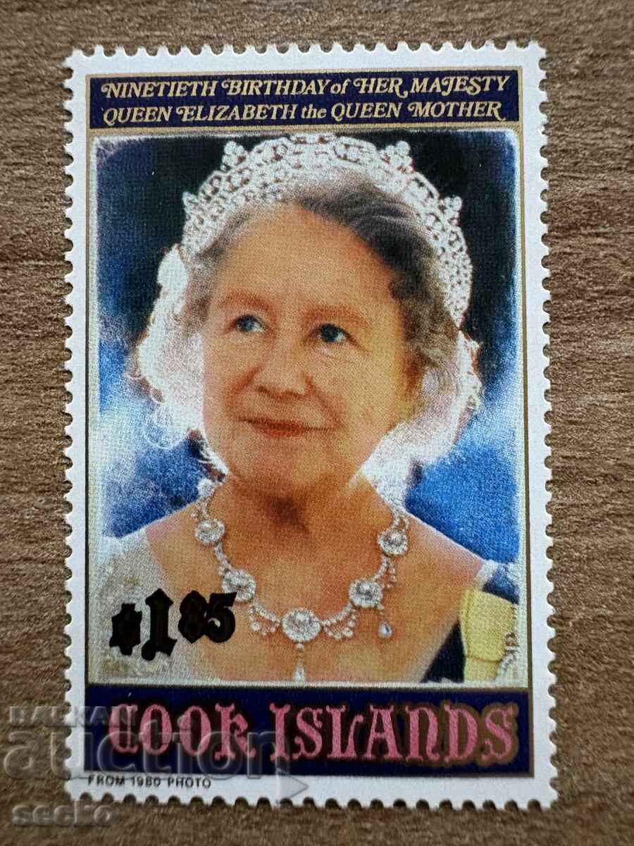 о-ви Кук - 90 г. от рождението на НКВ Елизабет ...(1990) MNH