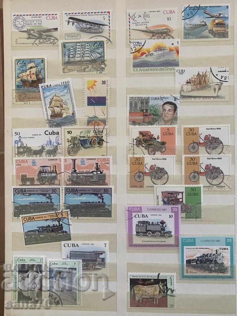 Lot of old stamps, collection from Cuba-1969 to 1989-266 pieces - 6 Lot of old stamps, collection from Cuba-1969 to 1989-266 pieces - 6